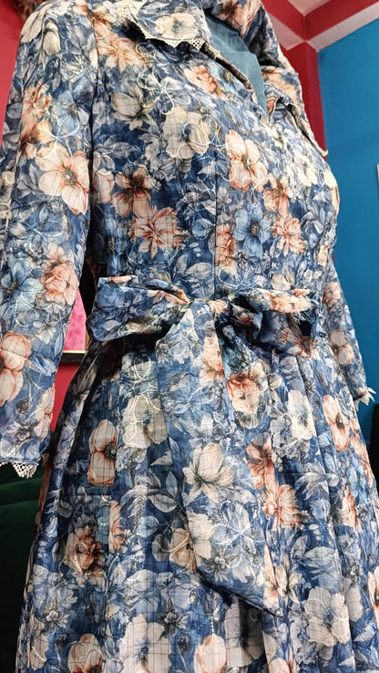 Blue Blossom Serenity Georgette Maxi Dress