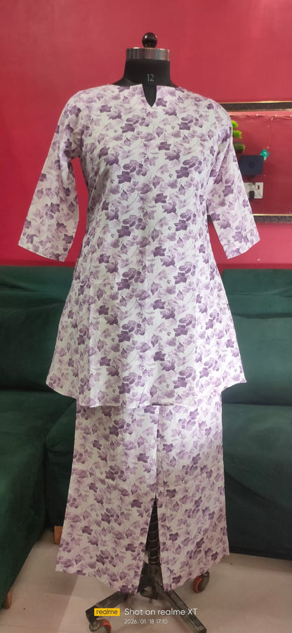 Pupl petals co-ord set