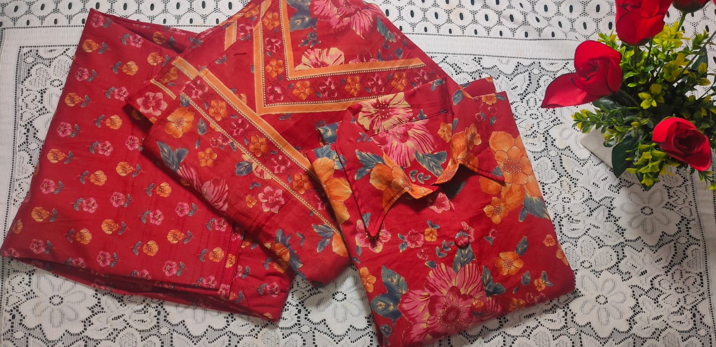 Floral farshi co-ord set with dpatta